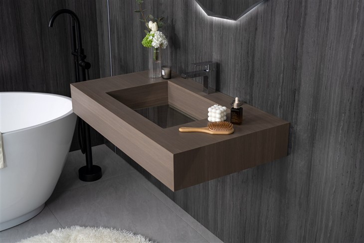 Bathroom Slate Glass Countertop